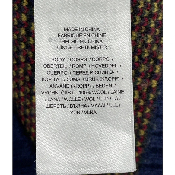 Lauren Ralph Lauren Women's Tarten Plaid 100% Wool Cardigan Sweater Size Medium - Picture 10 of 12